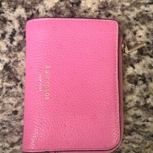 Kate Spade Vibrant Pink Pebbled Wallet